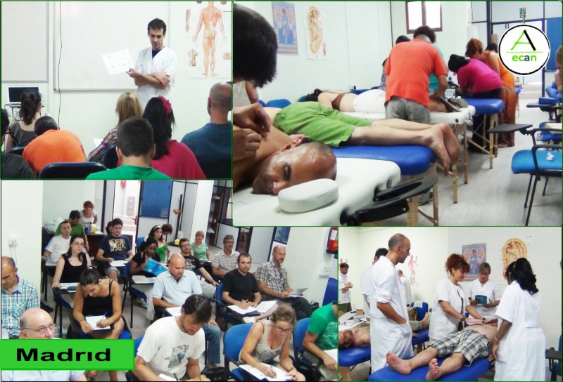 Grupo atendiendo las clases del profesor David Luján en Madrid